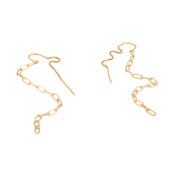 Link Dual Threader Earrings | 3.5" Earrings