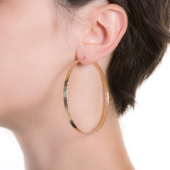 Litho Forged Hoop Large Earrings  | 2.5" Earrings