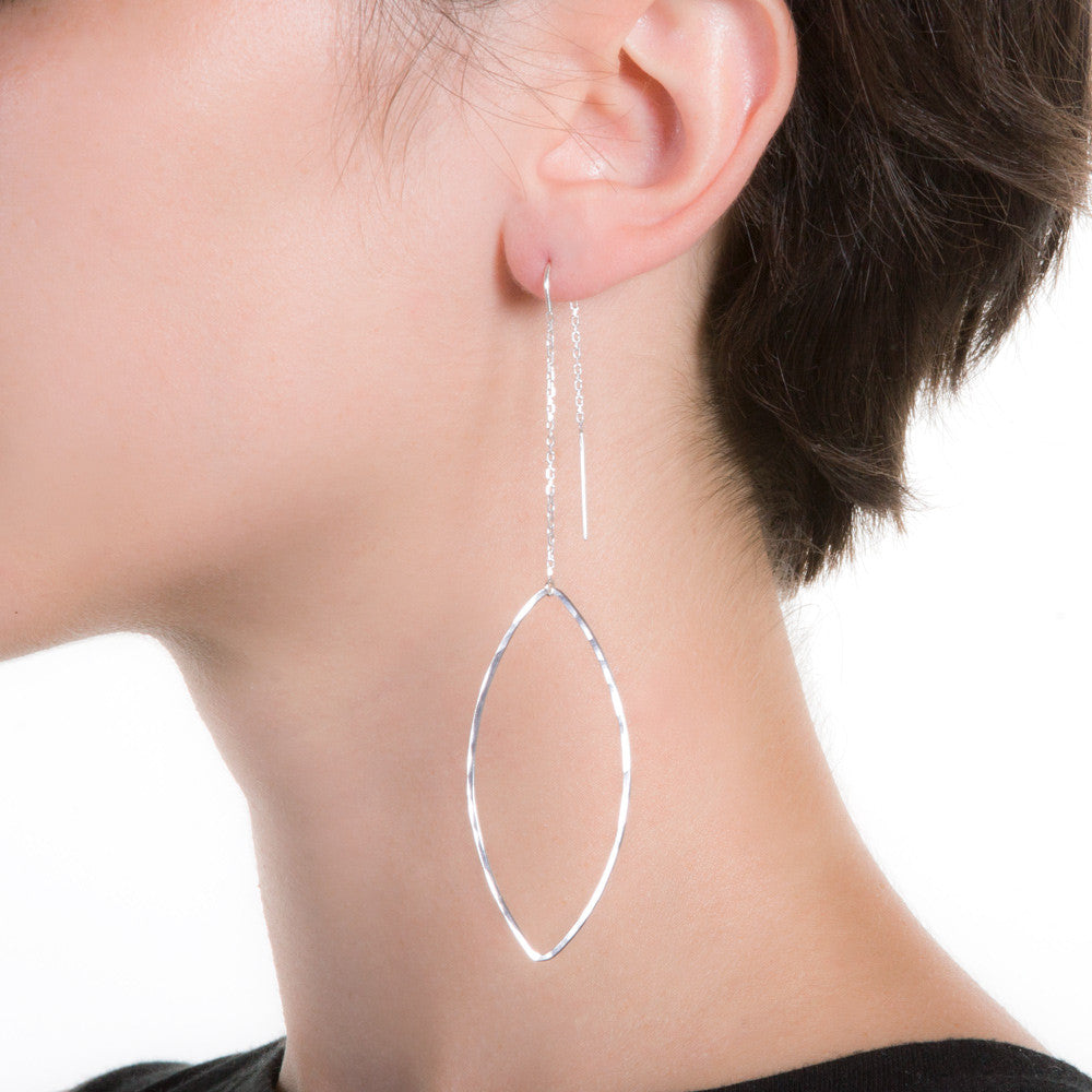 Hoop deals threader earrings