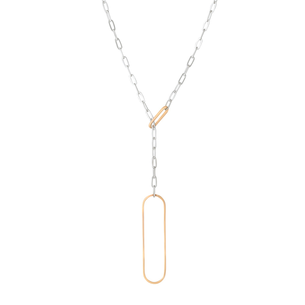 Link Dual Lariat Necklace Link Dual Lariat Necklace